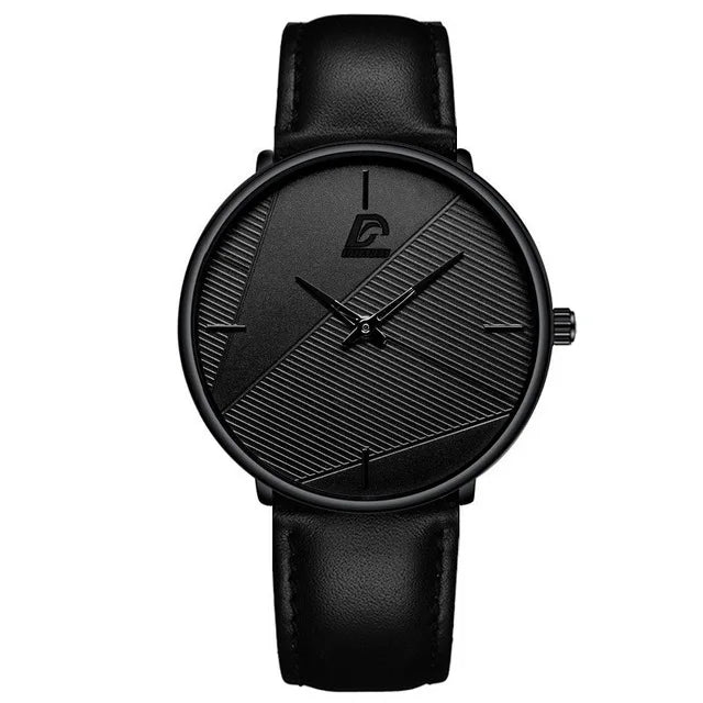 Minimalist Men's Ultra-Thin Quartz Watch | Stainless Steel & Mesh Dress Watch