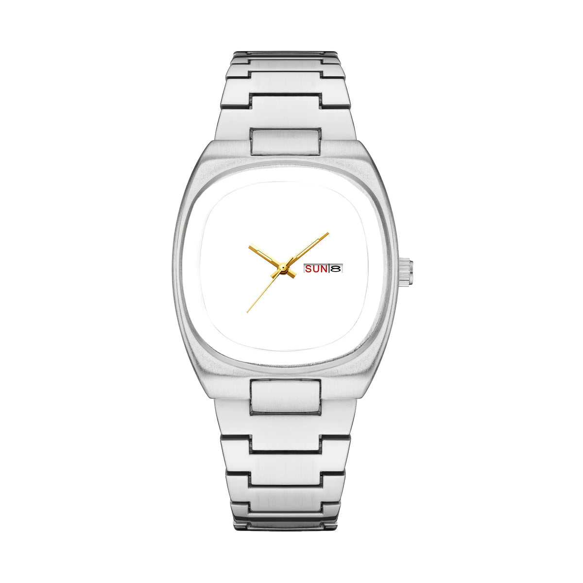 Custom Personalized Photo Watch for Men | Bespoke Square Quartz Timepiece in Gold & Silver