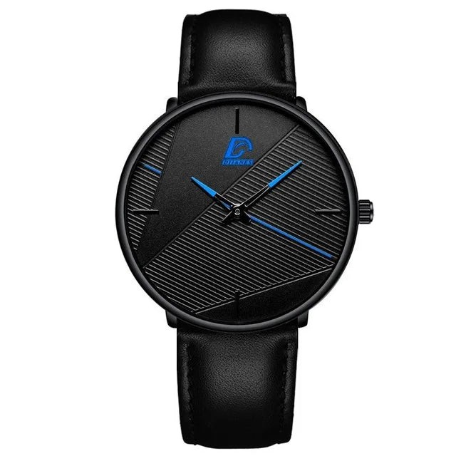 Minimalist Men's Ultra-Thin Quartz Watch | Stainless Steel & Mesh Dress Watch