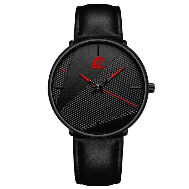 Minimalist Men's Ultra-Thin Quartz Watch | Stainless Steel & Mesh Dress Watch