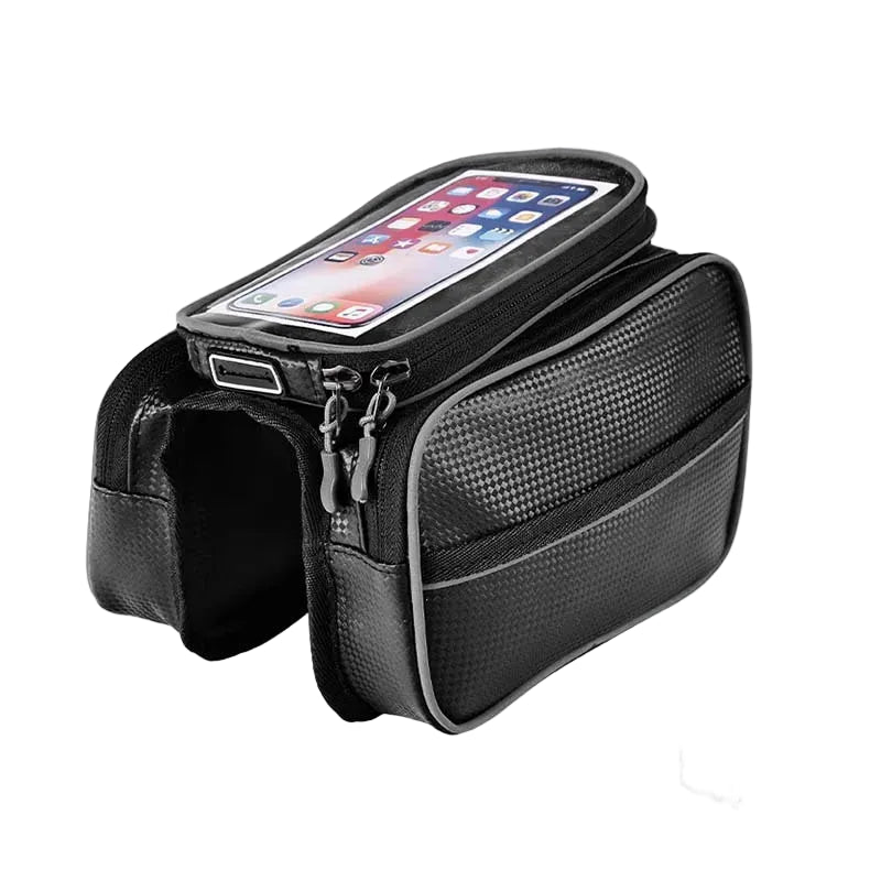 Waterproof Bicycle Top Tube Phone Bag | Touchscreen Frame Bag for Road & MTB