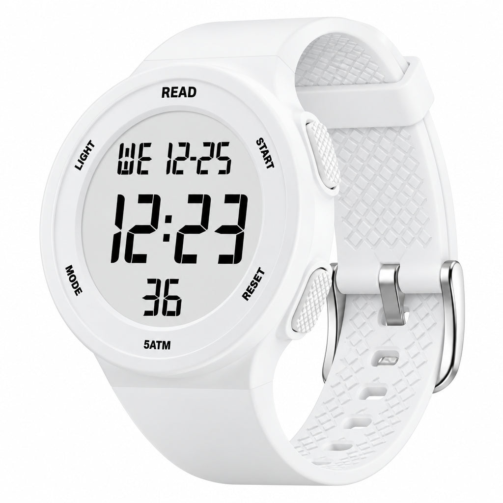 Multi-Function Digital Sports Watch with LED Backlight | 5ATM Waterproof Running Watch