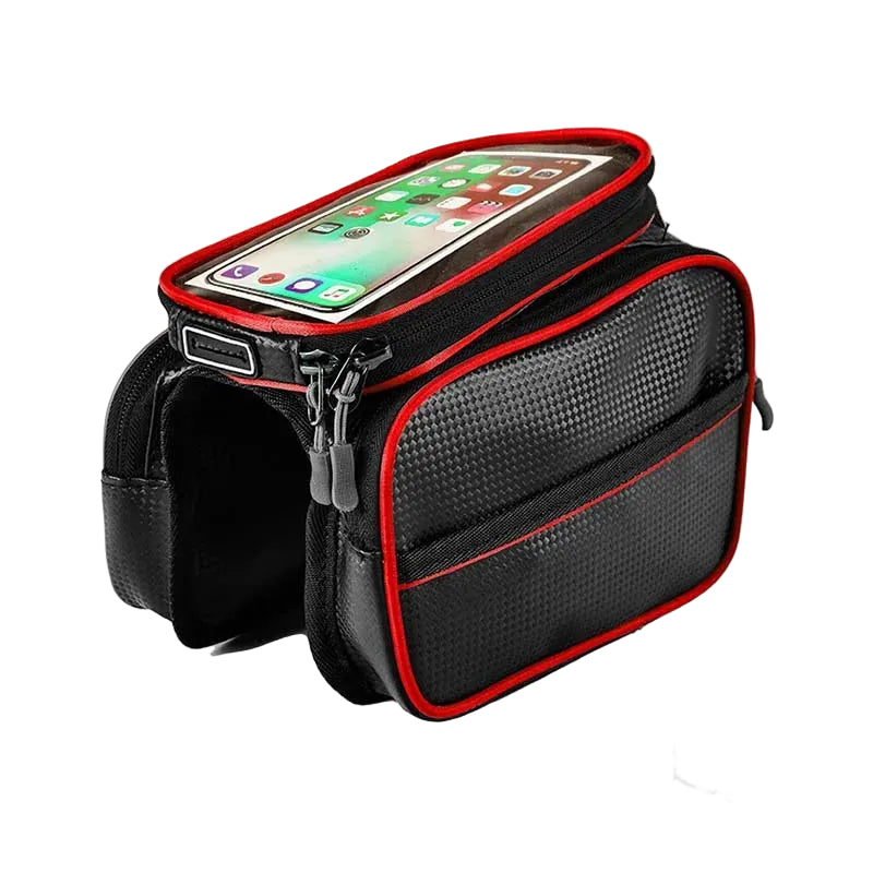 Waterproof Bicycle Top Tube Phone Bag | Touchscreen Frame Bag for Road & MTB