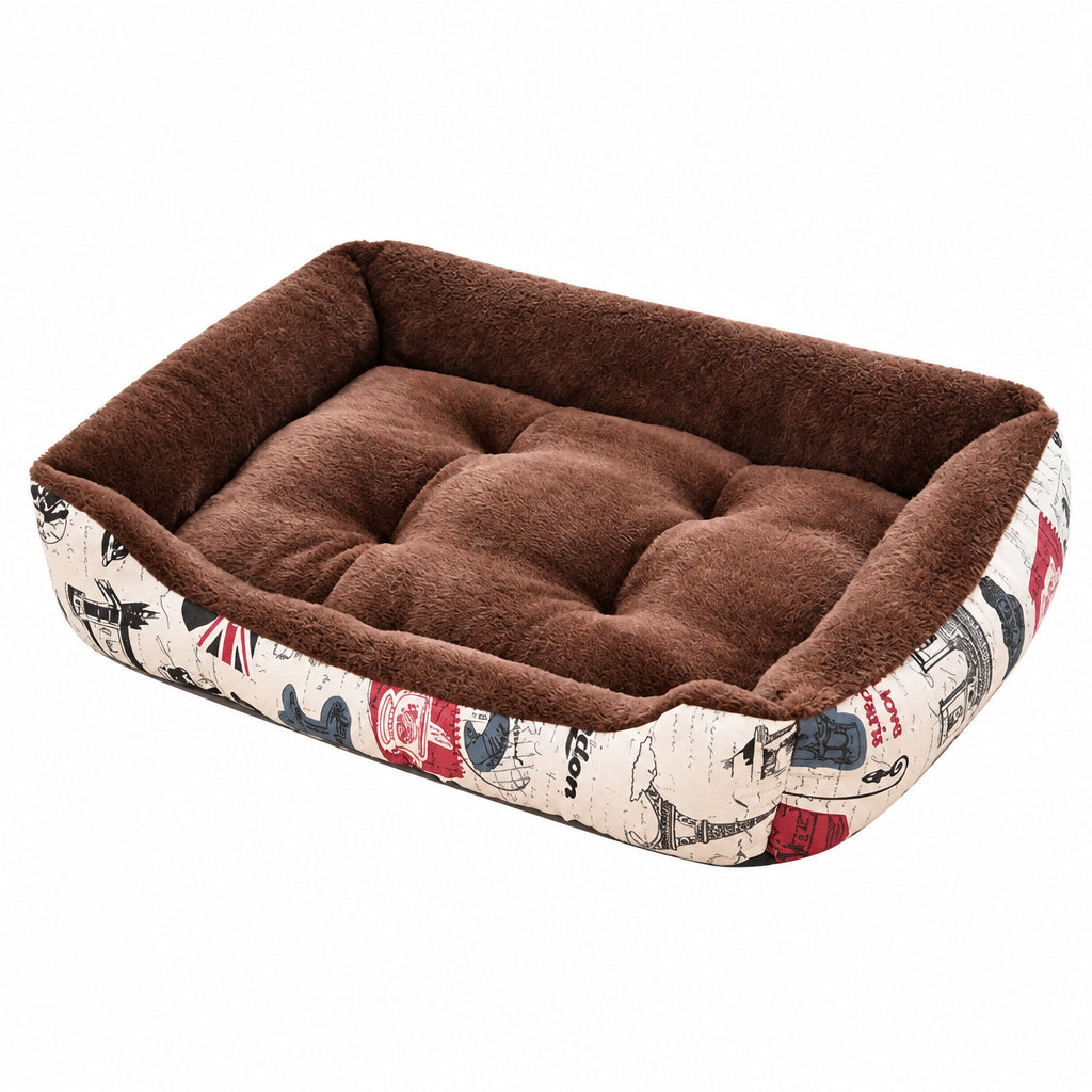 Plush 100% Cotton Breathable Dog & Cat Bed Cushion | Ultra-Cozy Pet Mat in 5 Sizes