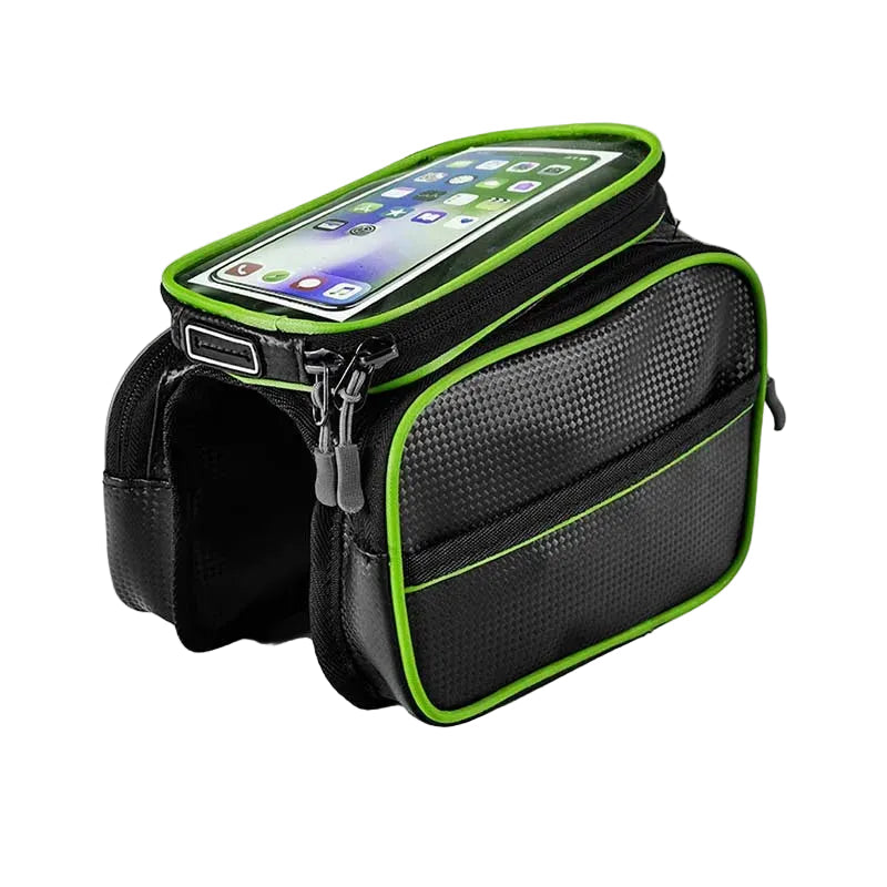 Waterproof Bicycle Top Tube Phone Bag | Touchscreen Frame Bag for Road & MTB